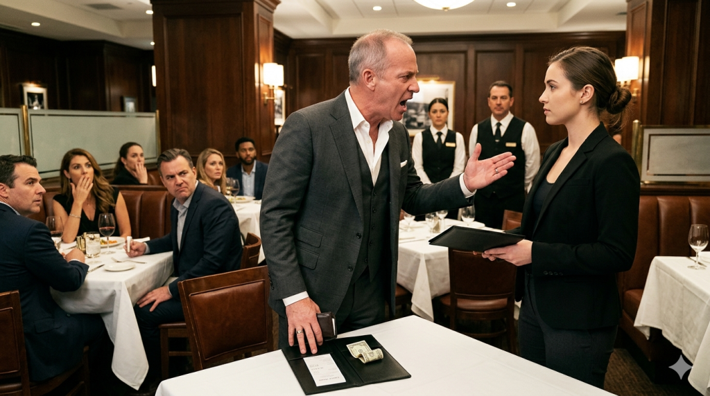 Millionaire Calls Waitress “Worthless” and Leaves $1 — She Destroys Him With 3 Words He Never Expected
