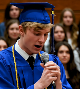 They laughed when the kid in worn-out boots stepped up to speak…But three minutes later, the entire gym was standing—for the woman they once ignored